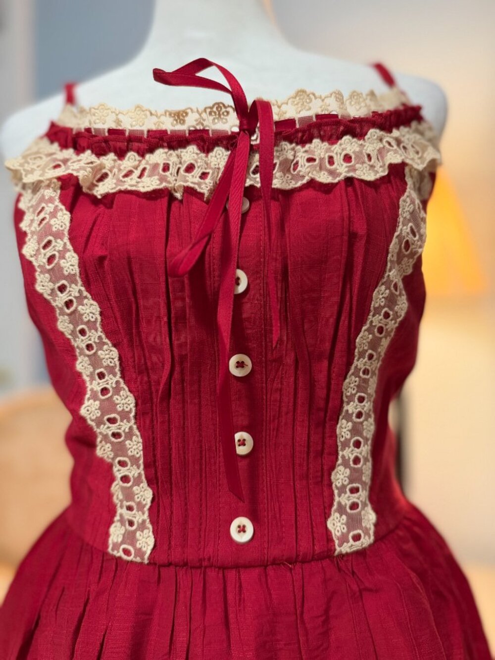Lacemade Call Me By Your Berry Red Dress, S, New w/Tags - Picture 3 of 7